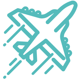 Icon to represent the aerospace and defence indusrty