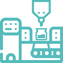 Icon to represent the food processing and food manufacturing industry