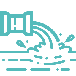 Icon to represent water treatment and supply industry