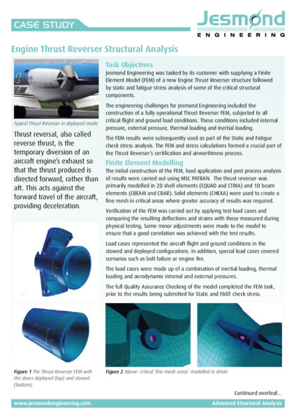 Engine Thrust Reverser Case Study document for download